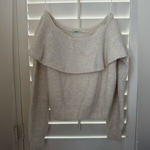 Kimchi Blue Off-the-Shoulder Cream Sweater